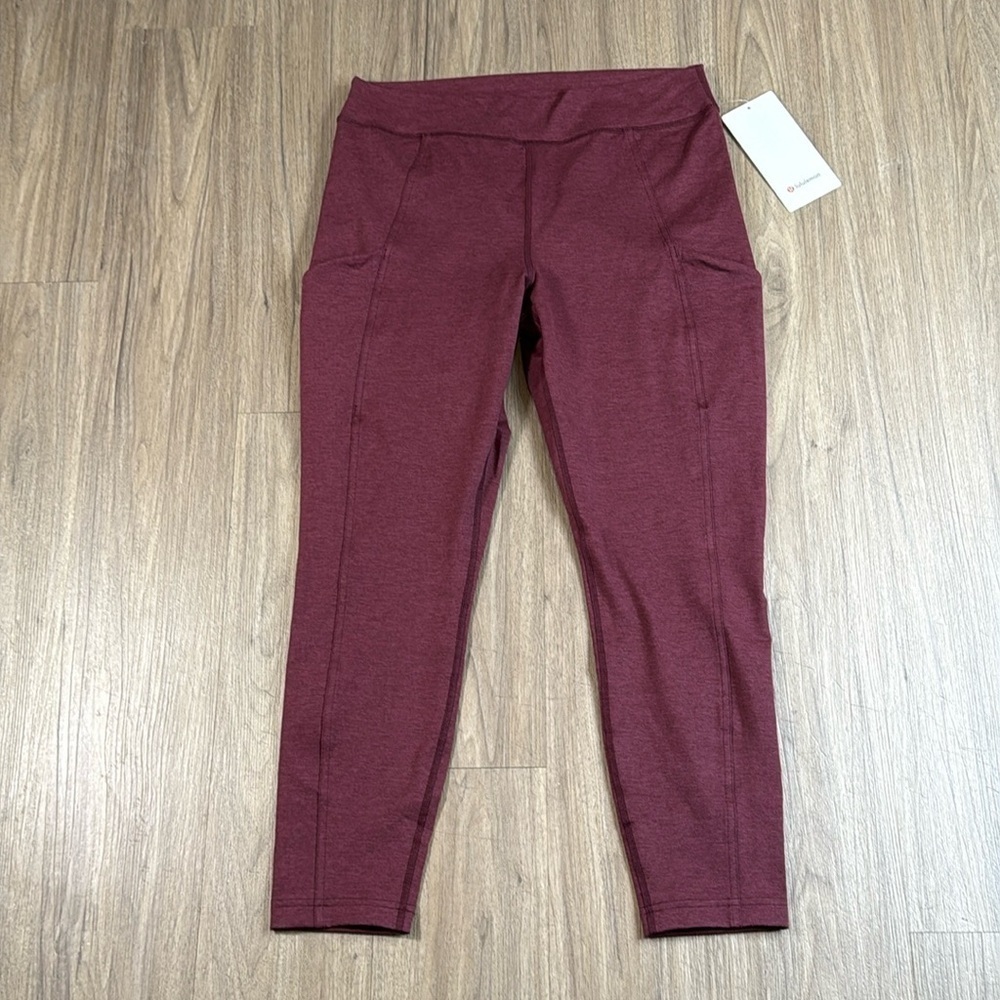 NWT Lululemon Leggings Burgundy Color